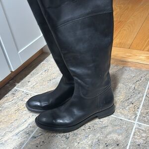 Enzo Angiolini Wide Calf Tall Boots 9 Leather Black